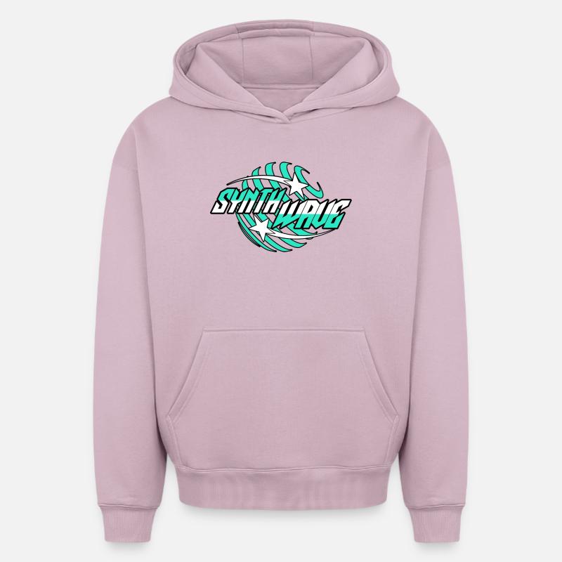 Synth Wave Synthesizer  - Oversized Heavyweight Unisex Hoodie - Altrosa