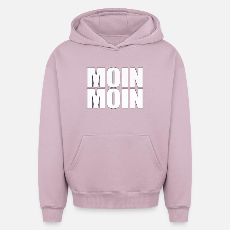 Moin Moin - Sweat à capuche unisexe oversize épais SPREAD - rose poudré