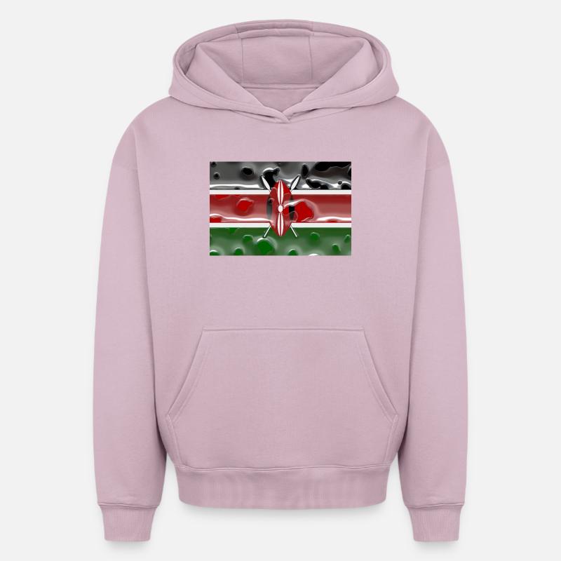 Kenya Kenya - Sweat à capuche unisexe oversize épais SPREAD - rose poudré