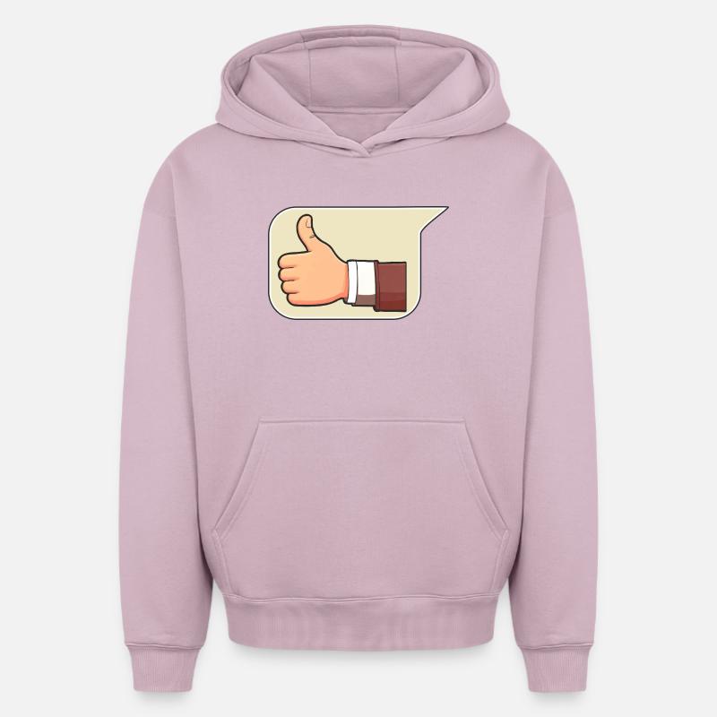 Feu vert - Sweat à capuche unisexe oversize épais SPREAD - rose poudré