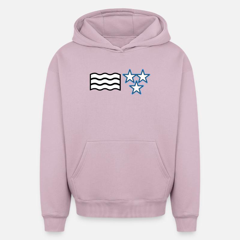 Drapeau Argovie - Sweat à capuche unisexe oversize épais SPREAD - rose poudré