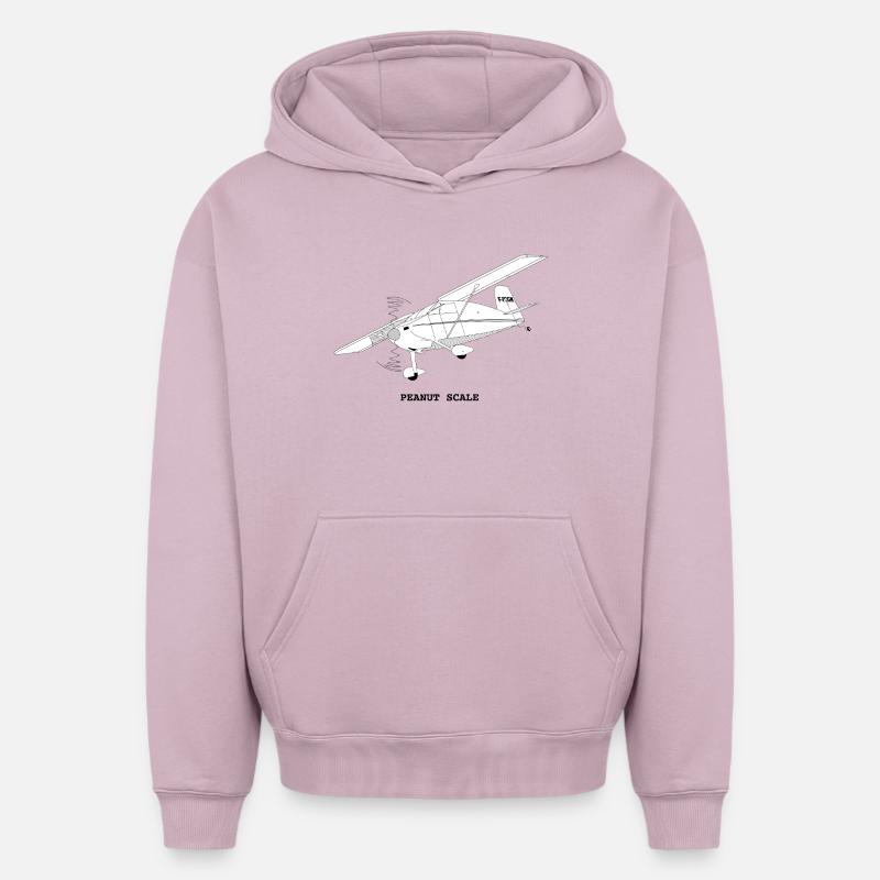 Peanut Scale - Sweat à capuche unisexe oversize épais SPREAD - rose poudré