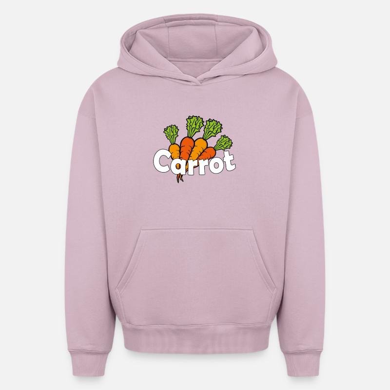 CAROTTE - Sweat à capuche unisexe oversize épais SPREAD - rose poudré
