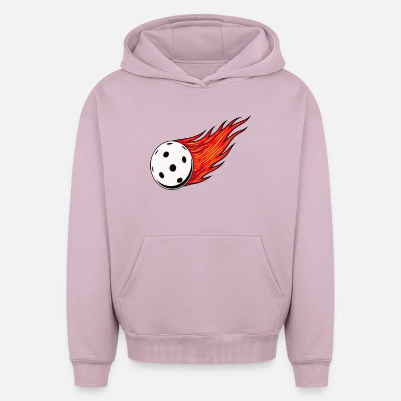 Boule de feu Floorball - Sweat à capuche unisexe oversize épais SPREAD - rose poudré