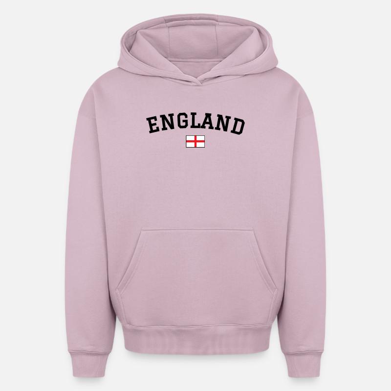 Drapeau américain Noir - Sweat à capuche unisexe oversize épais SPREAD - rose poudré