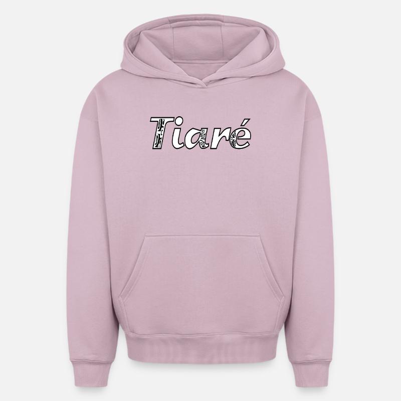 Tiaré - Sweat à capuche unisexe oversize épais SPREAD - rose poudré