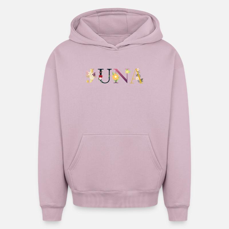 Juna - Sweat à capuche unisexe oversize épais SPREAD - rose poudré