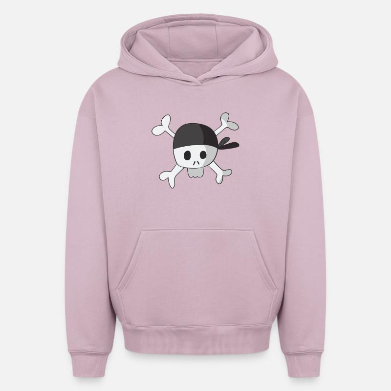 pirate - Sweat à capuche unisexe oversize épais SPREAD - rose poudré