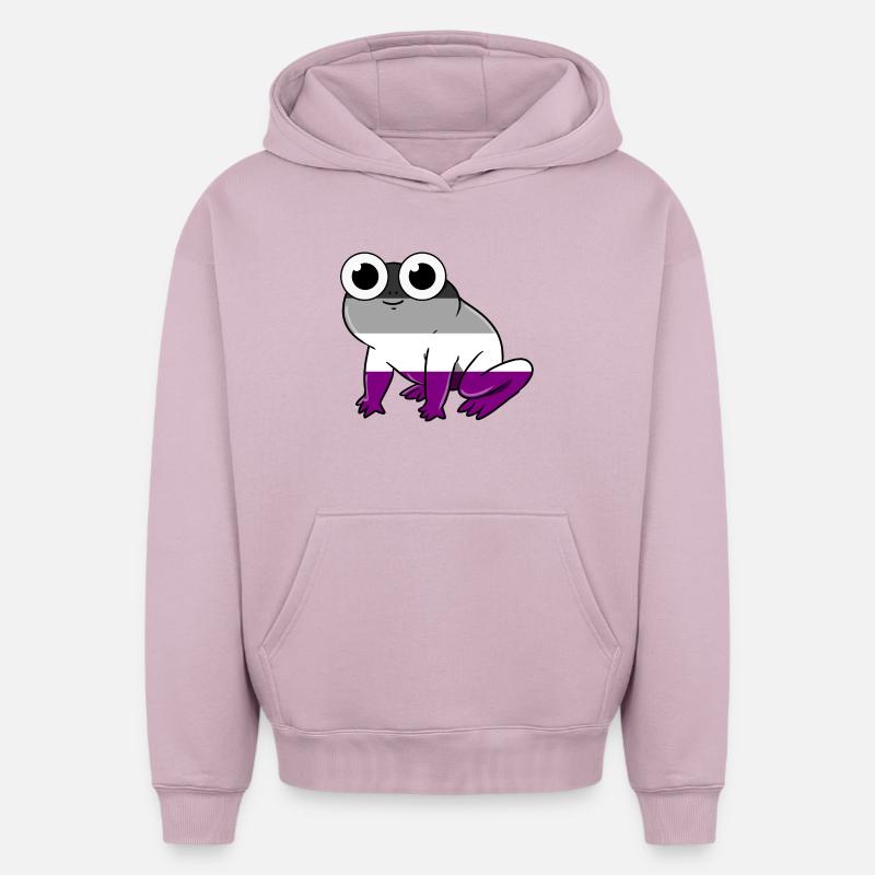 Grenouille Ace Pride - Sweat à capuche unisexe oversize épais SPREAD - rose poudré