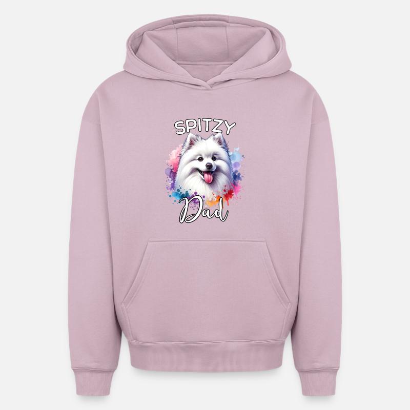 Spitz Papa - Sweat à capuche unisexe oversize épais SPREAD - rose poudré