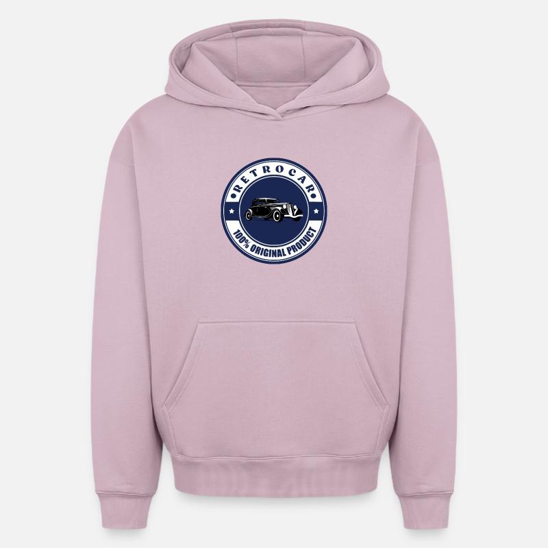 Rétro car - Sweat à capuche unisexe oversize épais SPREAD - rose poudré