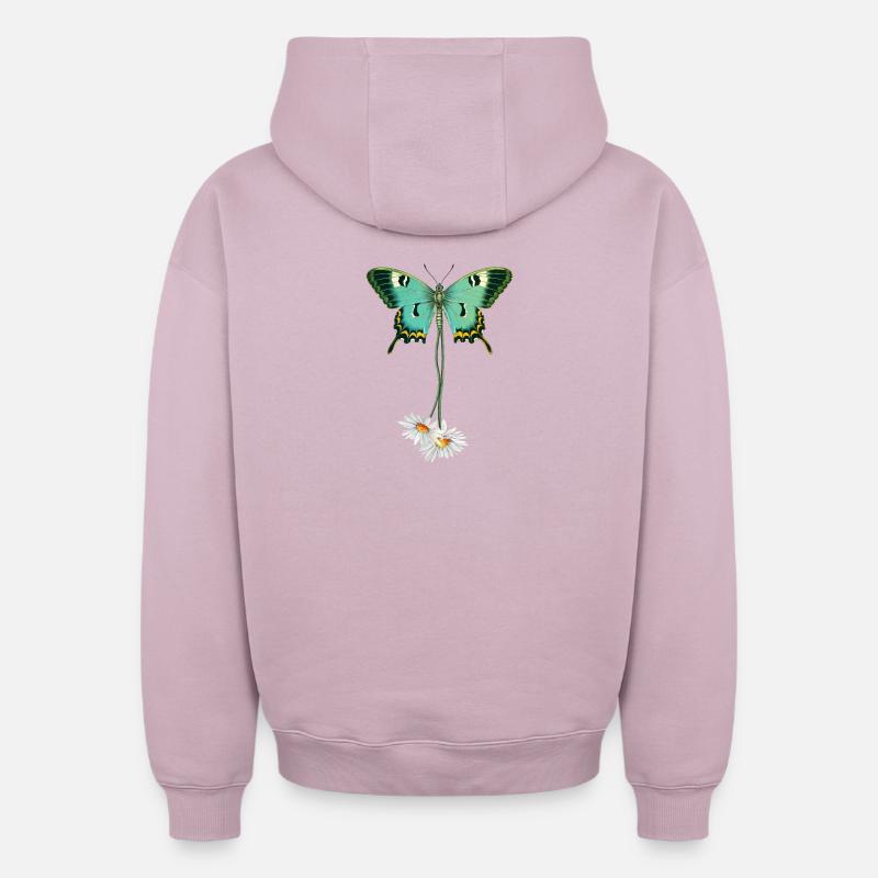 Révolution tranquille - Sweat à capuche unisexe oversize épais SPREAD - rose poudré