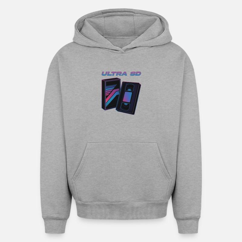 Ultra SD - Sweat à capuche unisexe oversize épais SPREAD - gris chiné
