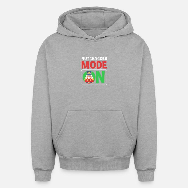 Noël Casse-Noisette - Sweat à capuche unisexe oversize épais SPREAD - gris chiné