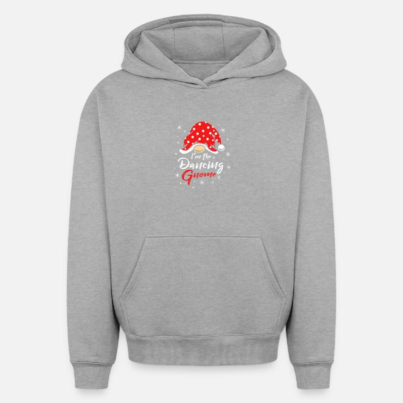 Danse des gnomes - Sweat à capuche unisexe oversize épais SPREAD - gris chiné