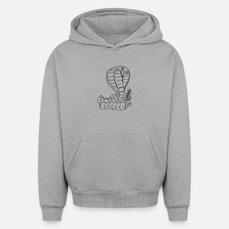 Cobra Vector - Sweat à capuche unisexe oversize épais SPREAD - gris chiné