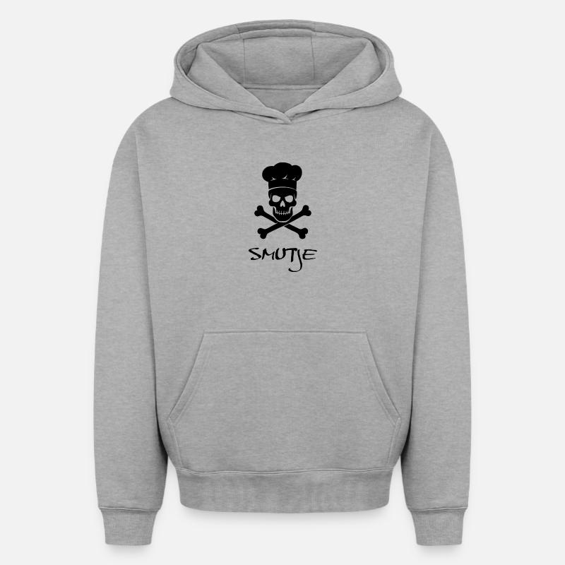 Smutje - Sweat à capuche unisexe oversize épais SPREAD - gris chiné
