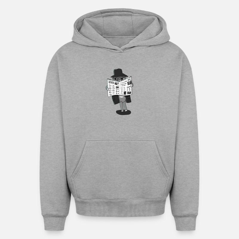 Llama Sous couverture - Sweat à capuche unisexe oversize épais SPREAD - gris chiné
