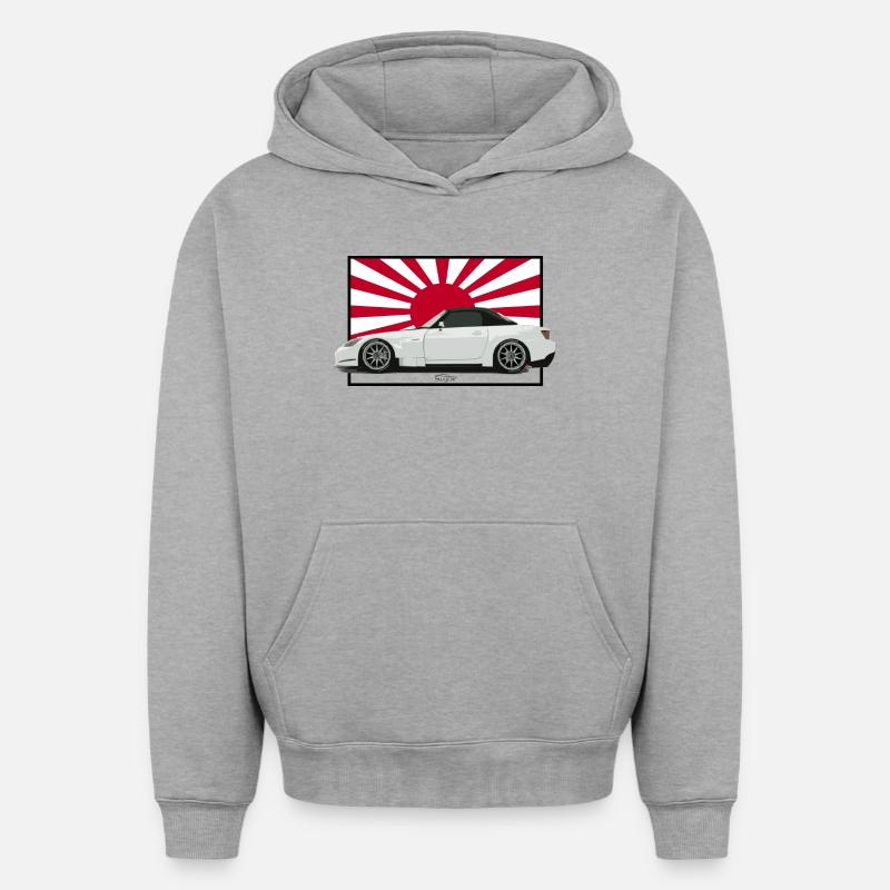 S2000 Swycar Edition - Sweat à capuche unisexe oversize épais SPREAD - gris chiné