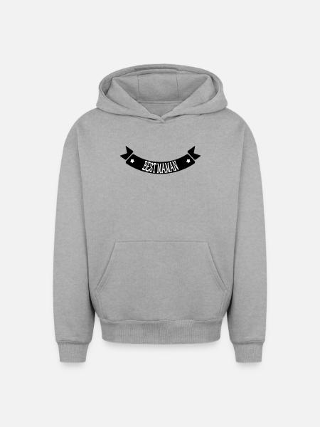 Best Mom - Mother's Day - Oversized Heavyweight Unisex Hoodie - heather grey