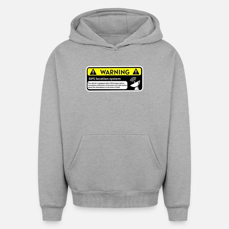 Dash Cam - Sweat à capuche unisexe oversize épais SPREAD - gris chiné