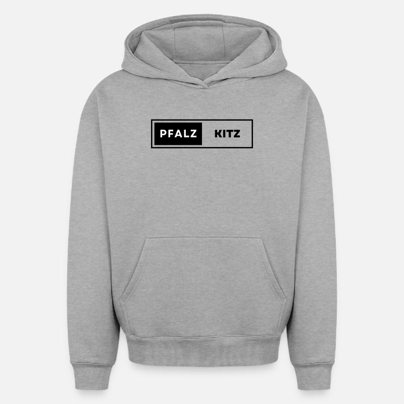 Lauser - Sweat à capuche unisexe oversize épais SPREAD - gris chiné