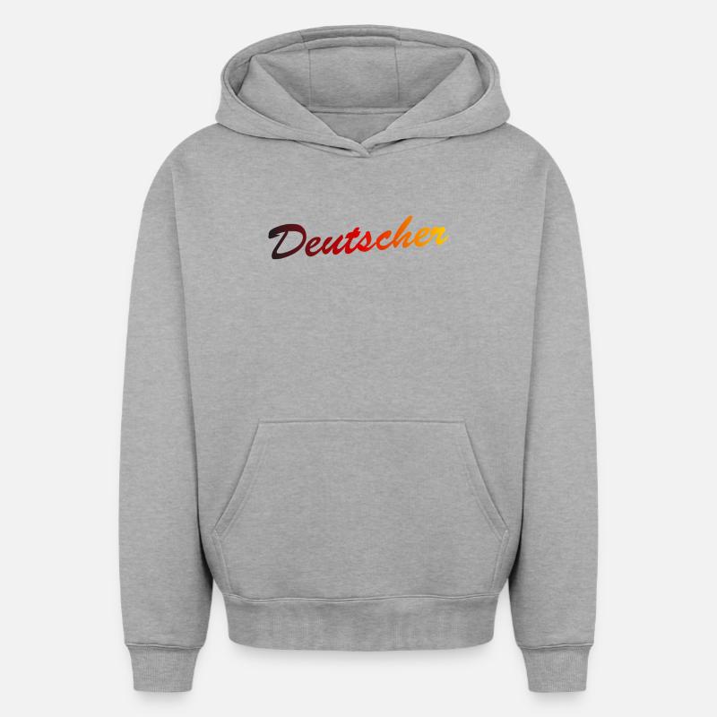 Allemand - Sweat à capuche unisexe oversize épais SPREAD - gris chiné