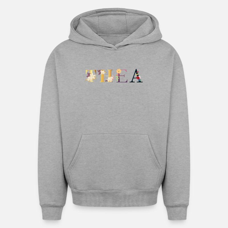 Thea - Sweat à capuche unisexe oversize épais SPREAD - gris chiné
