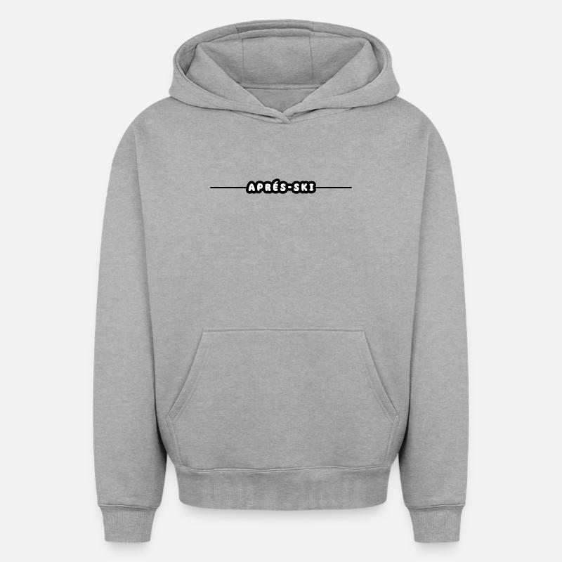 Séjour après-ski - Sweat à capuche unisexe oversize épais SPREAD - gris chiné