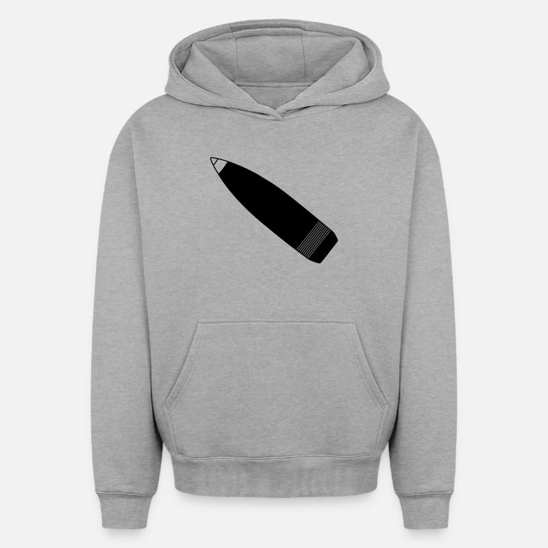 Grenade - Sweat à capuche unisexe oversize épais SPREAD - gris chiné
