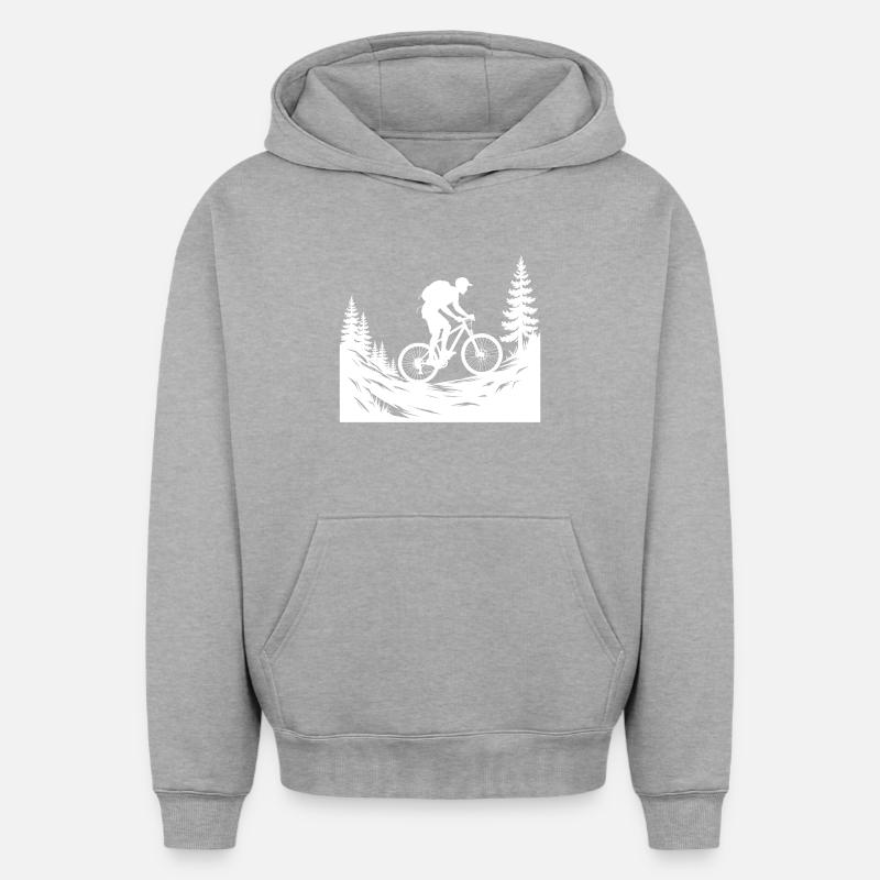 VTT VTT - Sweat à capuche unisexe oversize épais SPREAD - gris chiné