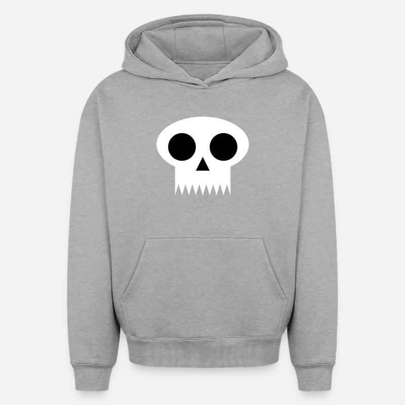 saké - Sweat à capuche unisexe oversize épais SPREAD - gris chiné