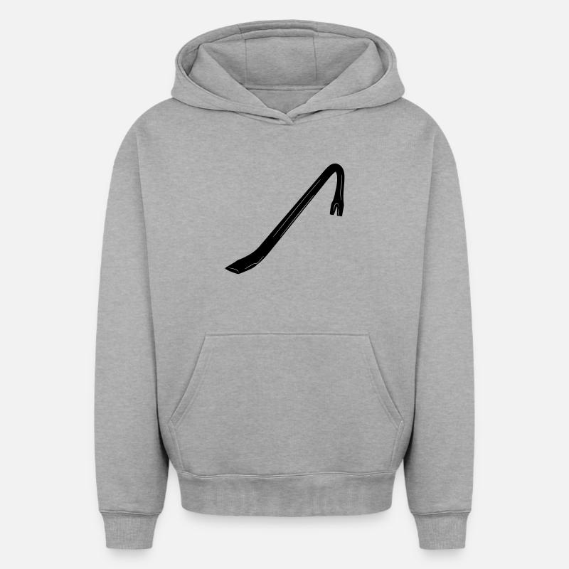Pied-de-biche un pied-de-biche - Sweat à capuche unisexe oversize épais SPREAD - gris chiné