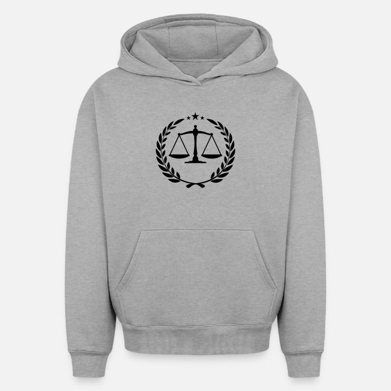 Échelle en couronne de laurier - Sweat à capuche unisexe oversize épais SPREAD - gris chiné
