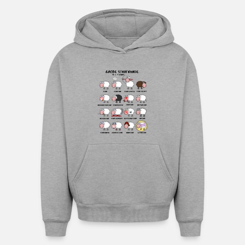 Excellente connaissance des moutons - Sweat à capuche unisexe oversize épais SPREAD - gris chiné