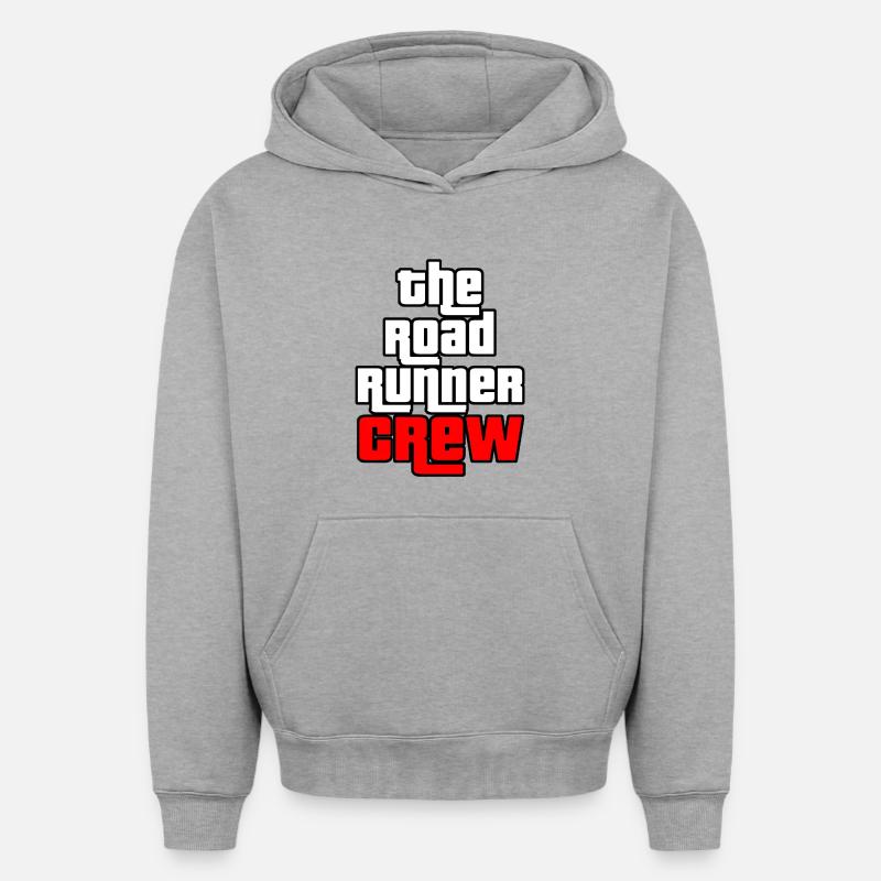 TRRCrew GTA 2 - Sweat à capuche unisexe oversize épais SPREAD - gris chiné