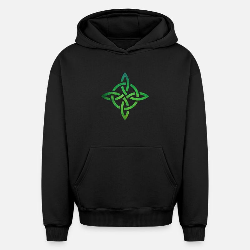Celtic Knot - Sweat à capuche unisexe oversize épais SPREAD - noir