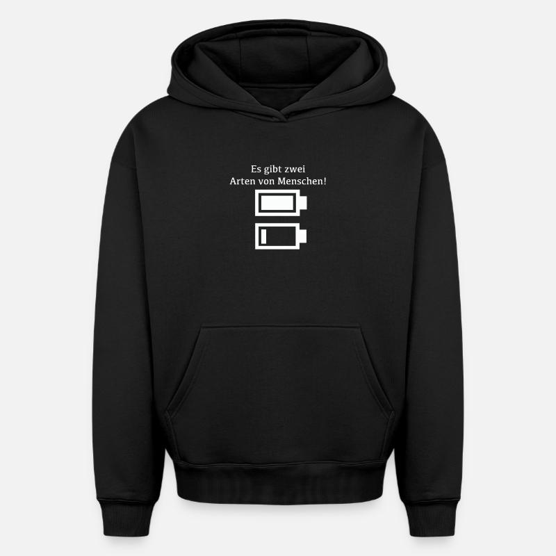 Funny Cool Funny - Sweat à capuche unisexe oversize épais SPREAD - noir