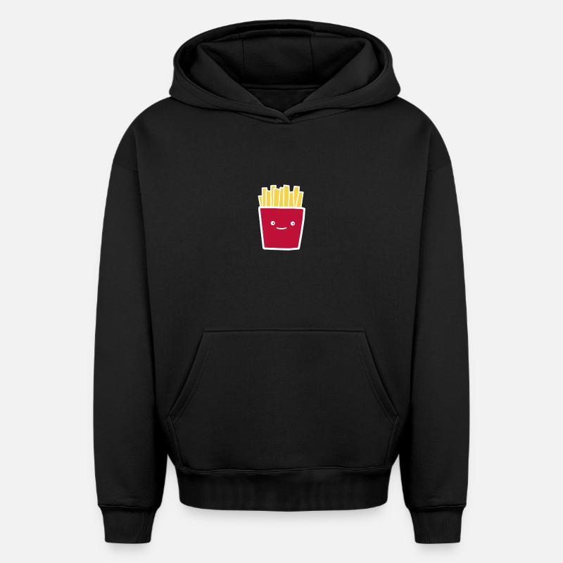 français - Sweat à capuche unisexe oversize épais SPREAD - noir