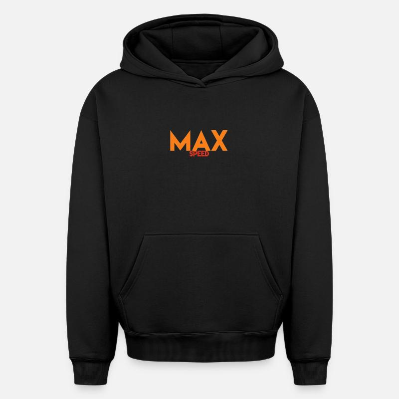 Max - Sweat à capuche unisexe oversize épais SPREAD - noir