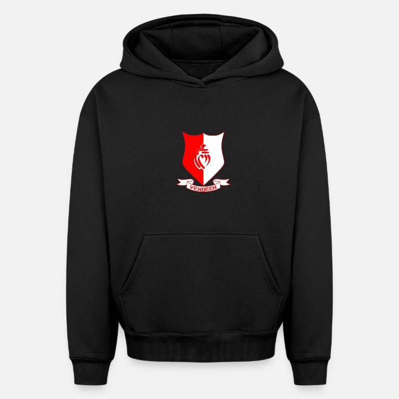 vendée - Sweat à capuche unisexe oversize épais SPREAD - noir