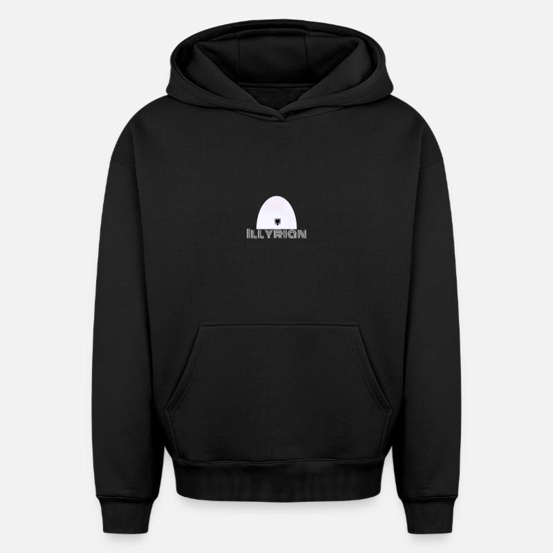 Plisi - Sweat à capuche unisexe oversize épais SPREAD - noir