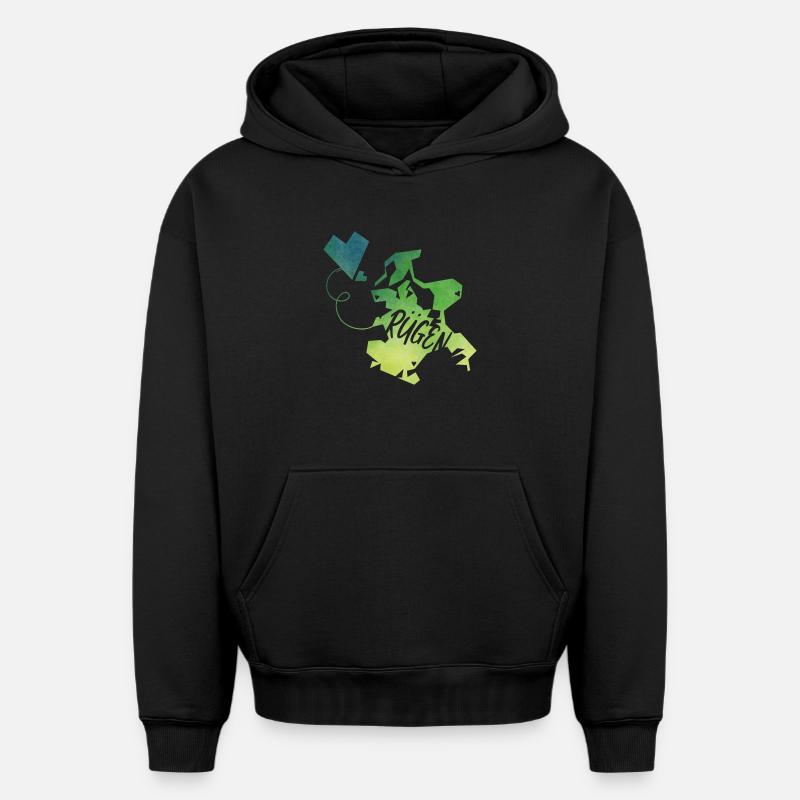 Réprimander - Sweat à capuche unisexe oversize épais SPREAD - noir