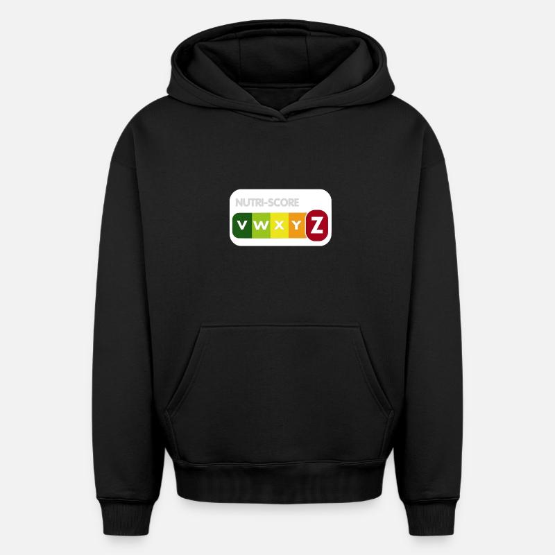 nutriscore - Sweat à capuche unisexe oversize épais SPREAD - noir