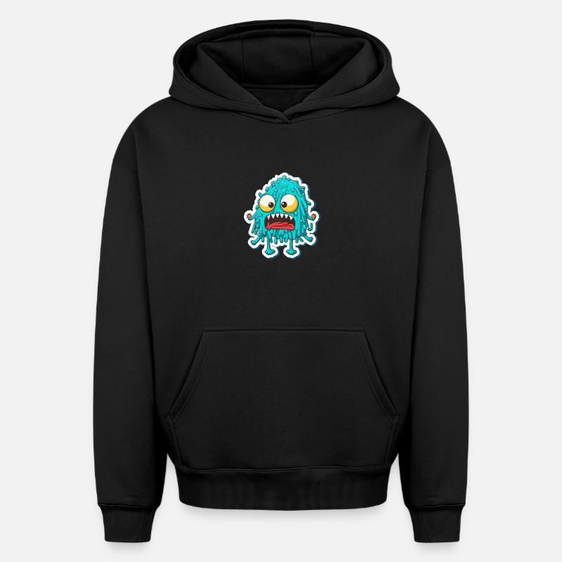 Monstre spaghetti - Sweat à capuche unisexe oversize épais SPREAD - noir