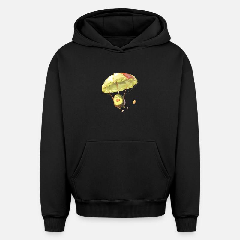 Parachutisme Avocat - Sweat à capuche unisexe oversize épais SPREAD - noir