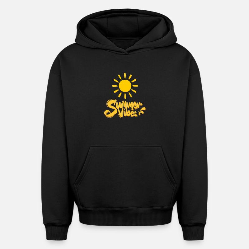 Ambiance estivale - Sweat à capuche unisexe oversize épais SPREAD - noir