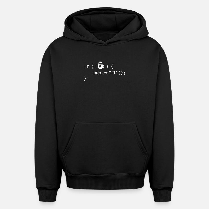 Debug Programmierer Coden Developer Computerfreak - Oversized Heavyweight Unisex Hoodie - Schwarz