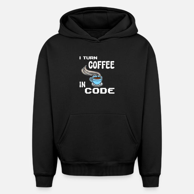 Developer Computerfreak Statement Programmierer - Oversized Heavyweight Unisex Hoodie - Schwarz