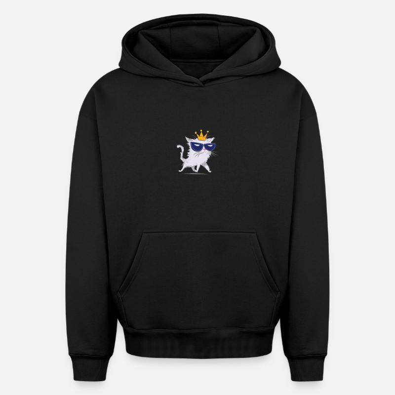 Chat asclépiade - Sweat à capuche unisexe oversize épais SPREAD - noir